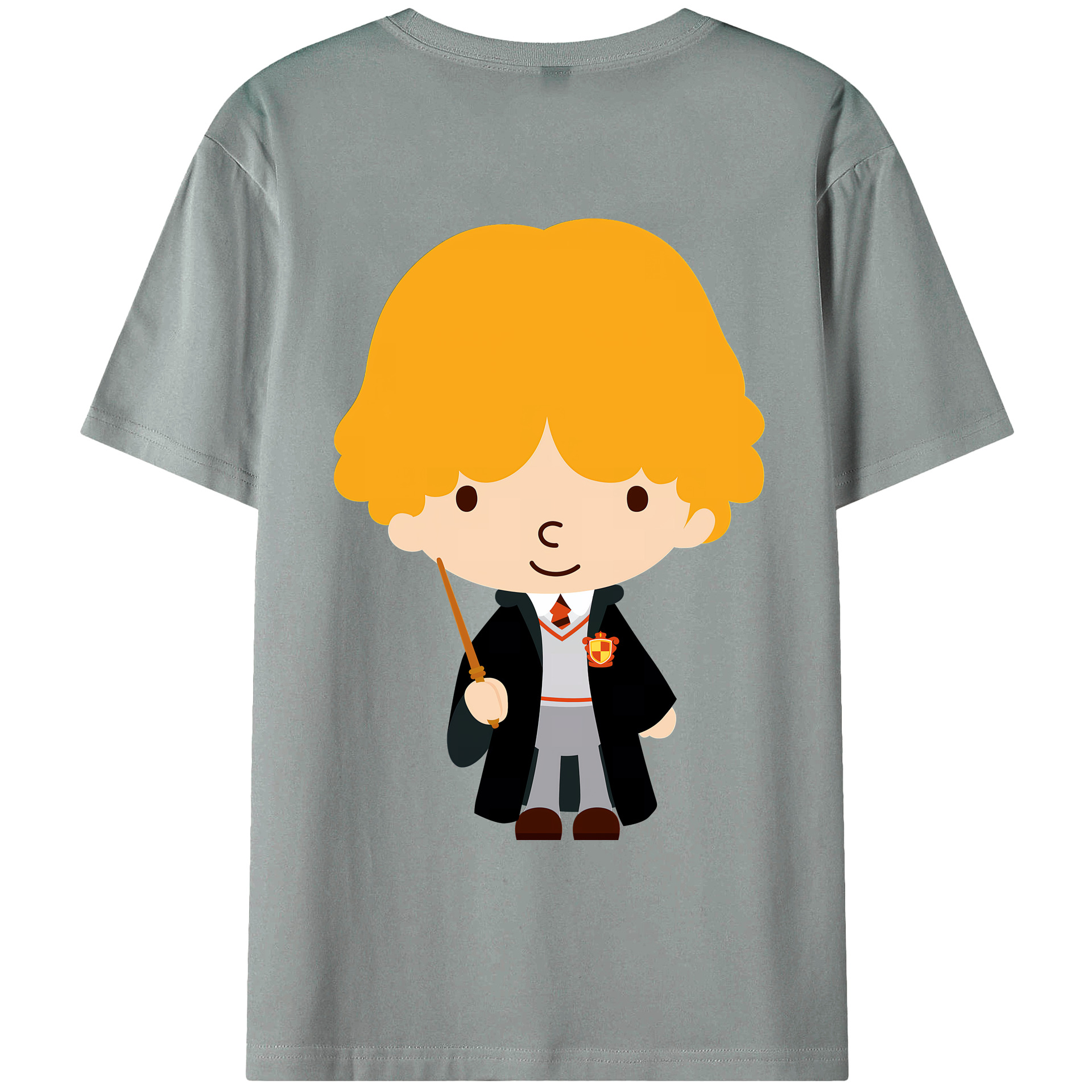 （画像用） Harry Potter ハリー・ポッターシリーズ 綿100％ メンズ半袖Tシャツ（バックプリント） 通気性